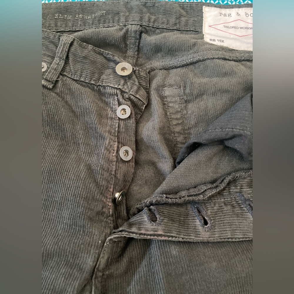 Rag And Bone Corduroy Button Closure Men Pants Si… - image 4